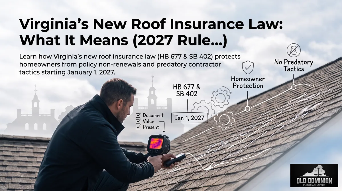 Virginia's New Roof Insurance Law: What It Means (2027 Rule…
