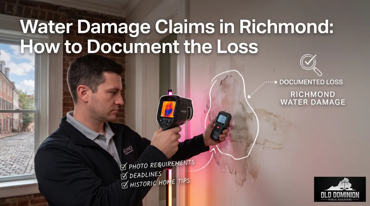 Water Damage Claims in Richmond: How to Document the Loss