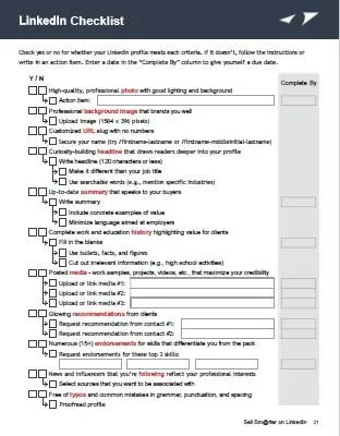 Build your LinkedIn brand checklist