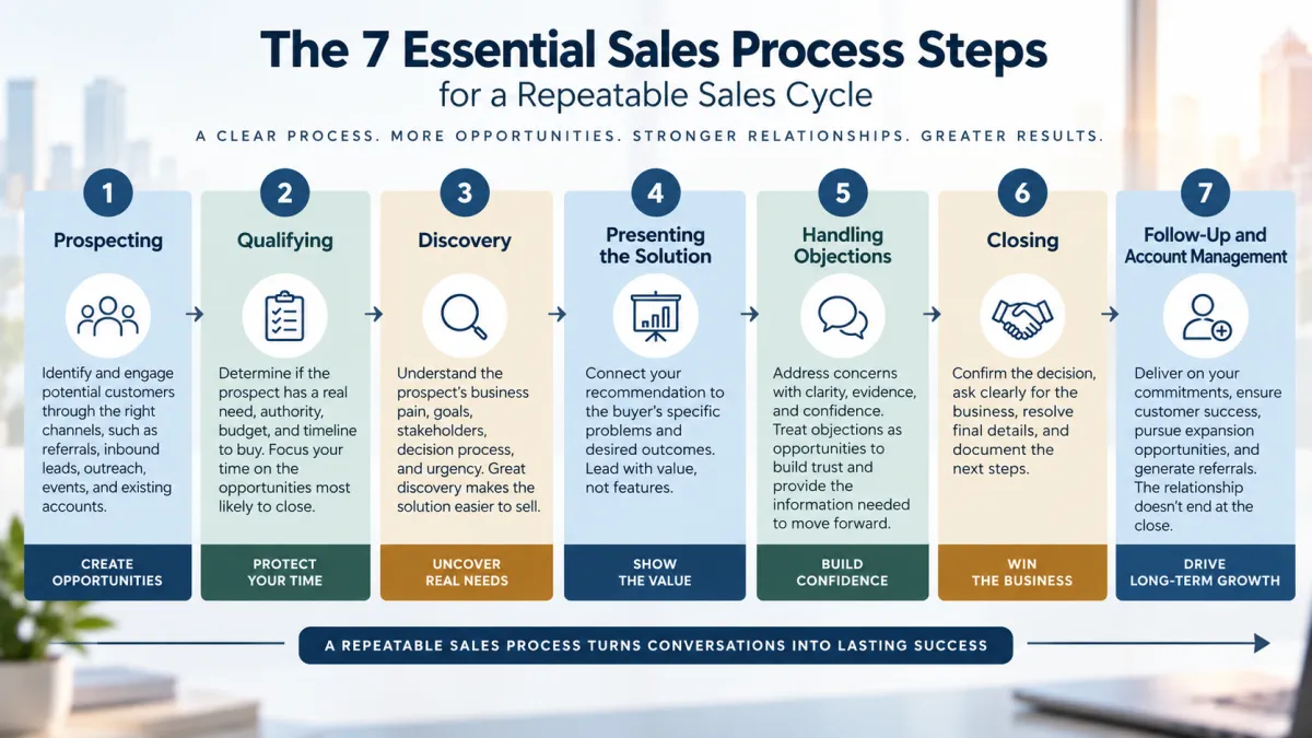 7 Essential Sales Process Steps Every Business Should Have