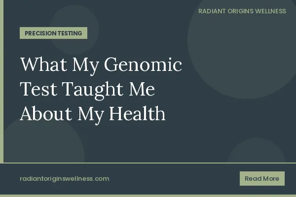 What My Genomic Test Taught Me About My Own Health