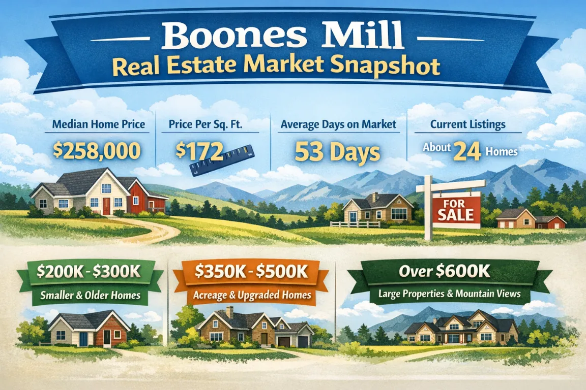boones mill real estate snaphot