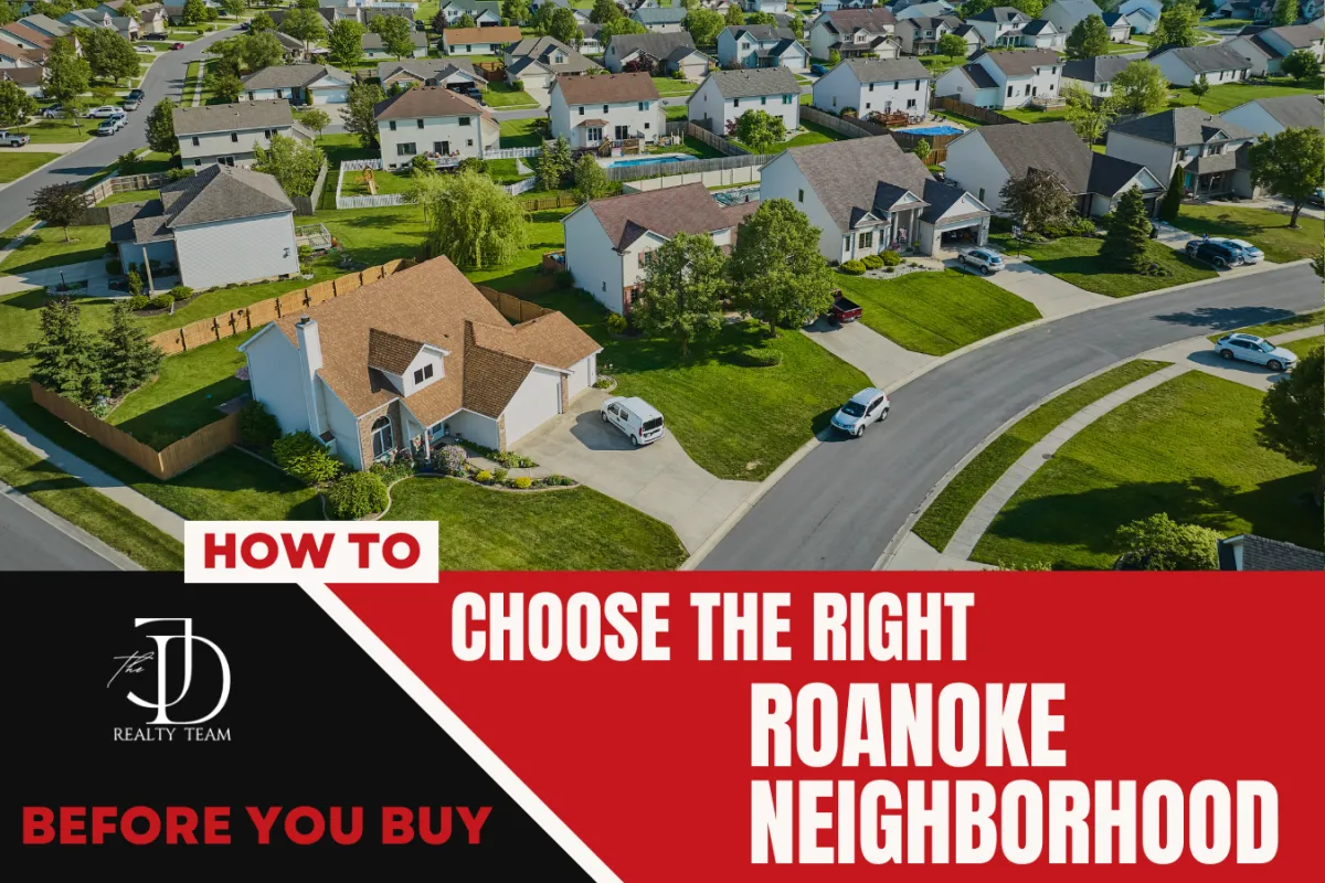 A Roanoke VA neighborhood street representing local home buyers comparing where to live before purchasing.