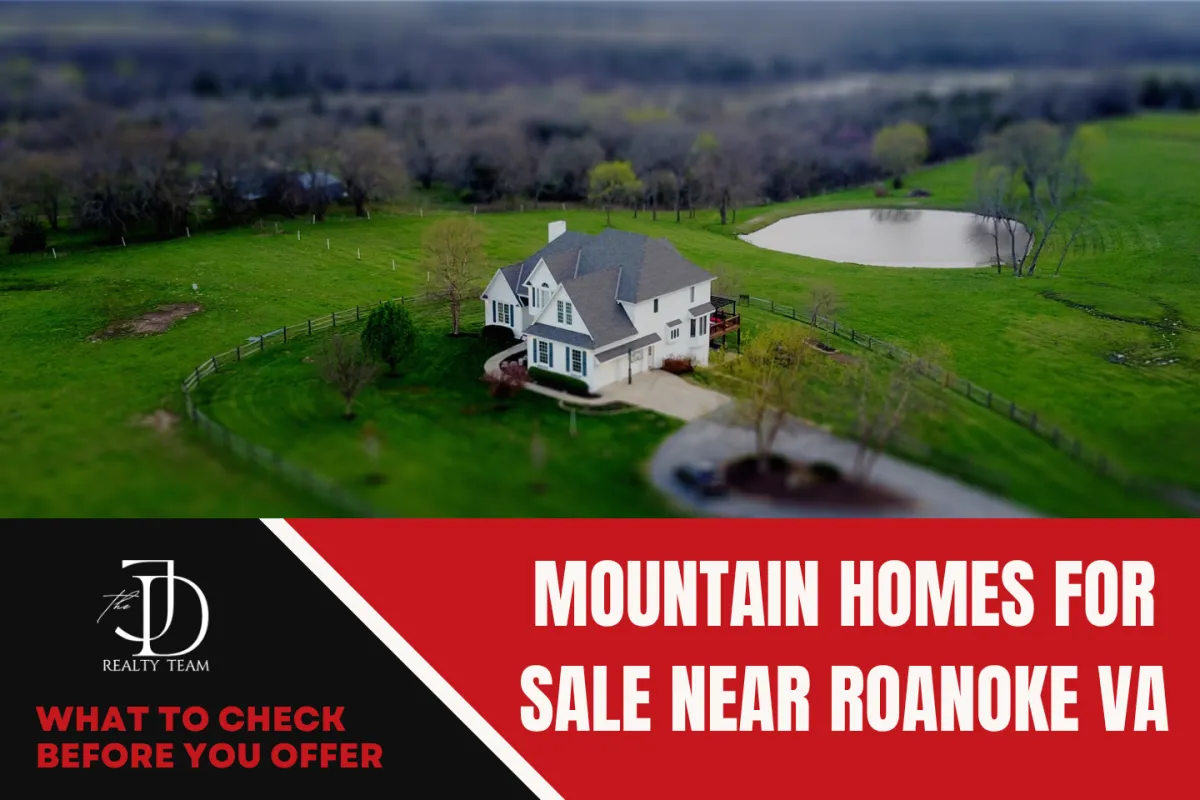 Mountain-area home exterior illustrating a Roanoke buyer's property review