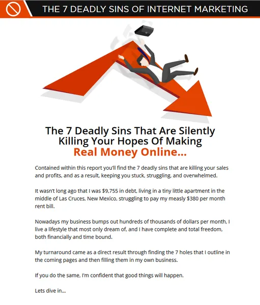 THE 7 DEADLY SINS OF INTERET MARKETING