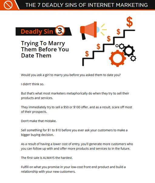 THE 7 DEADLY SINS OF INTERET MARKETING