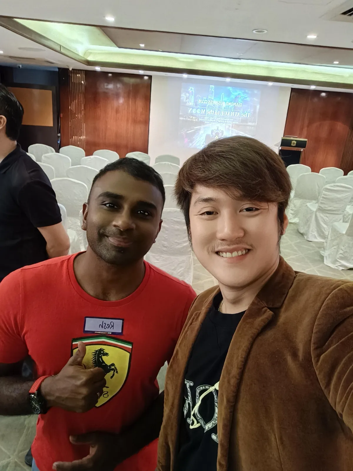 Alaric Ong with Reshveen Rajendran