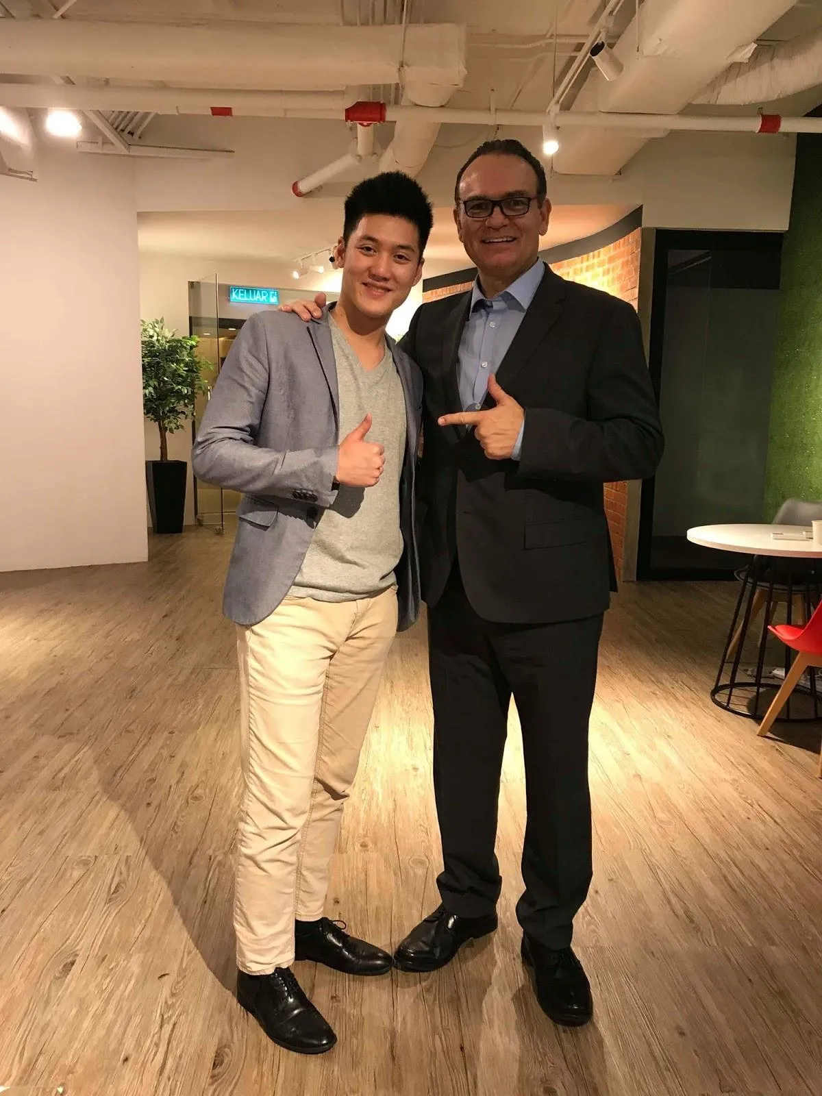 Alaric Ong with Mitch Carson