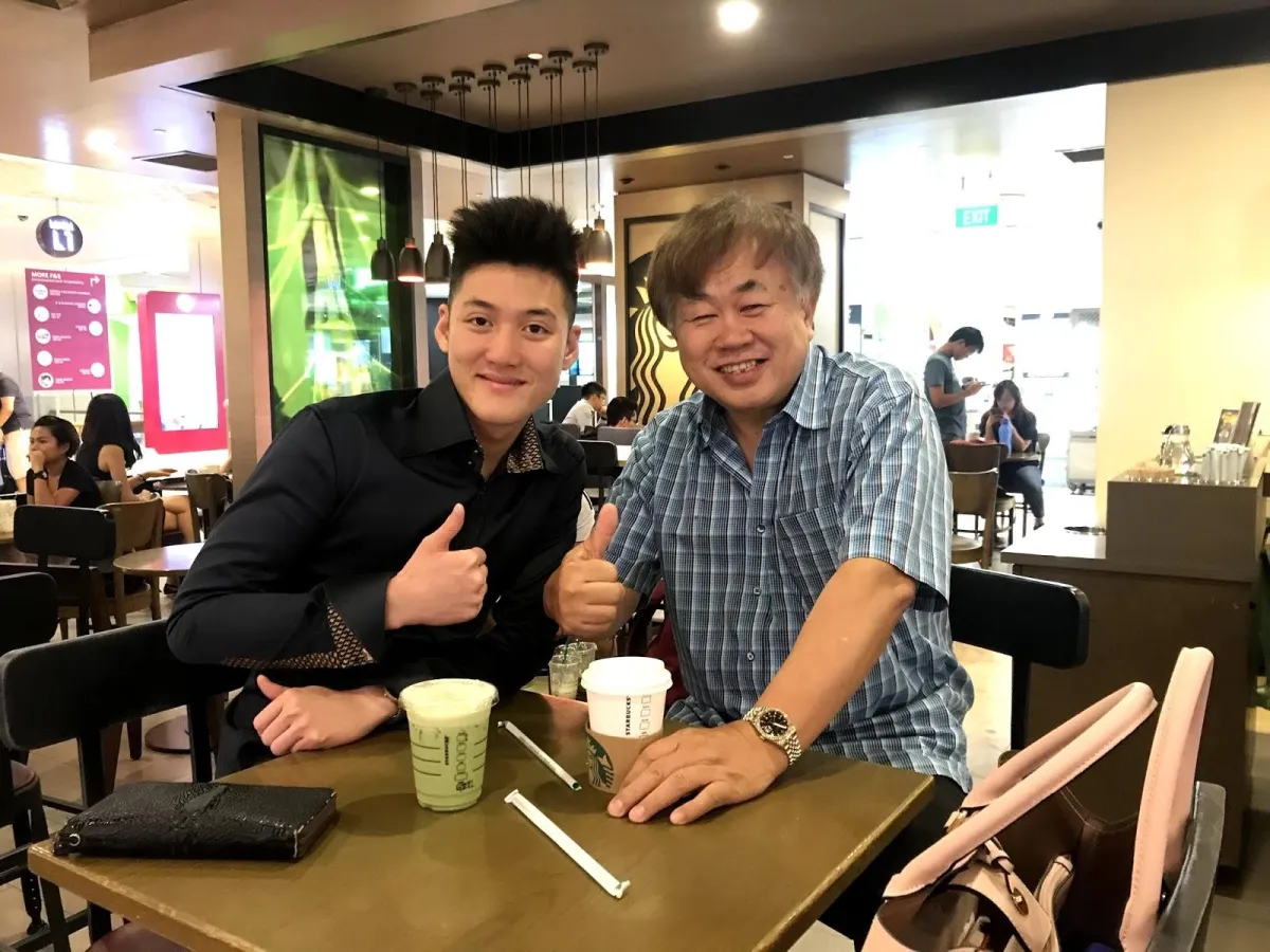 Alaric Ong with Mr Lee Woon Chiang