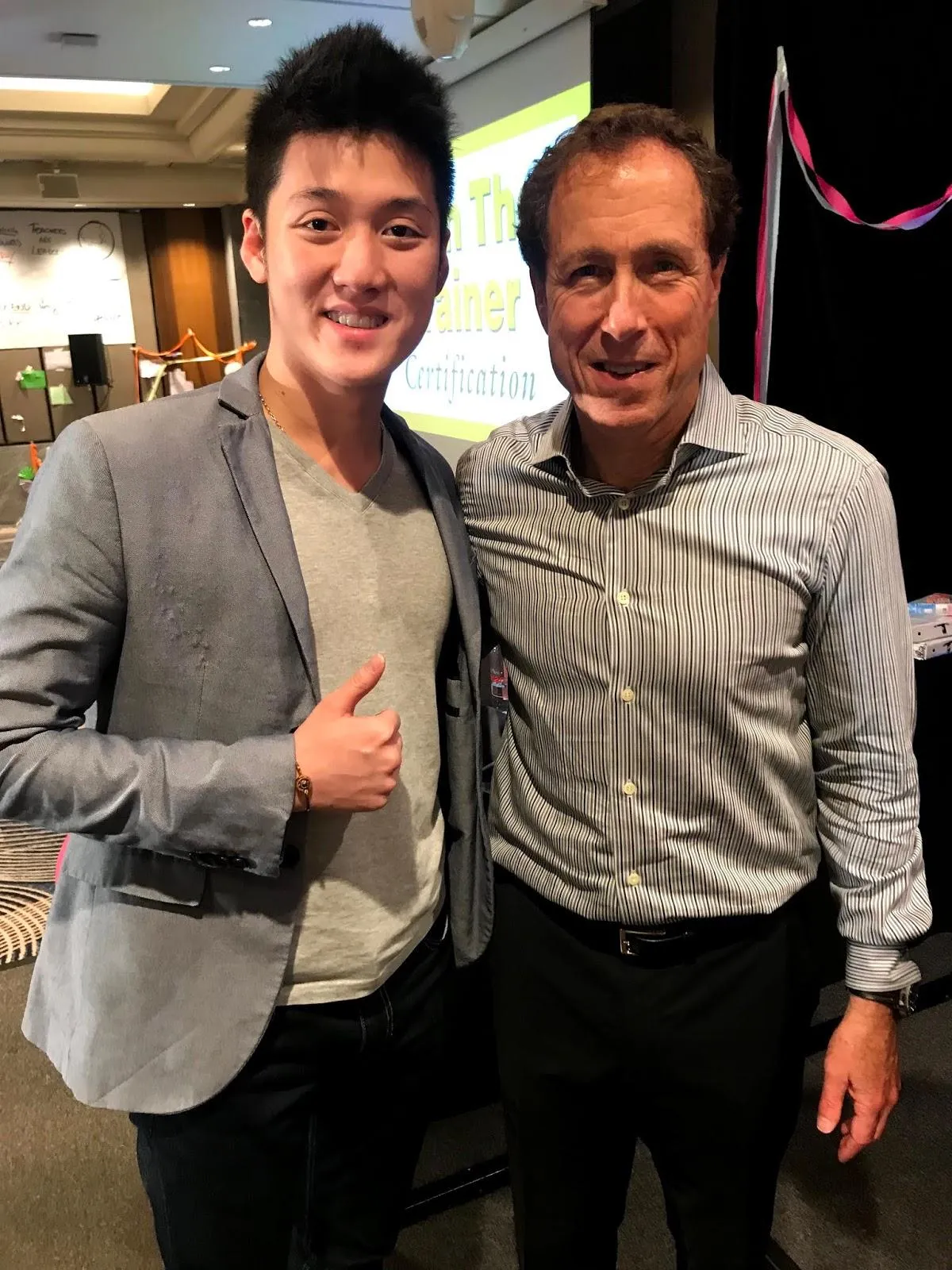 Alaric Ong with Blair Singer