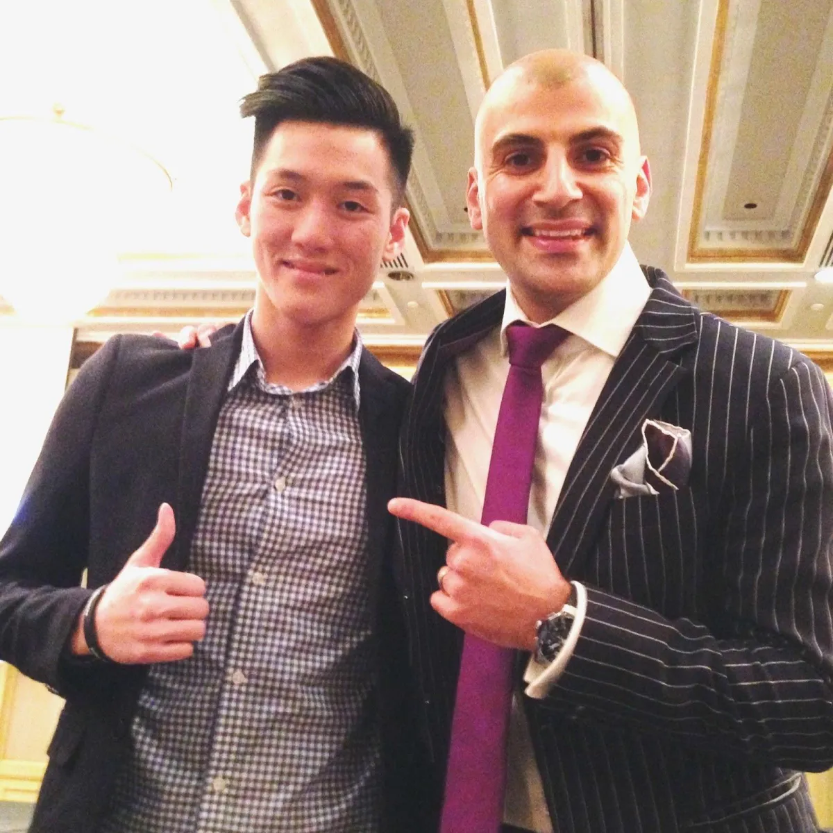 Alaric Ong with Aaron Sansoni