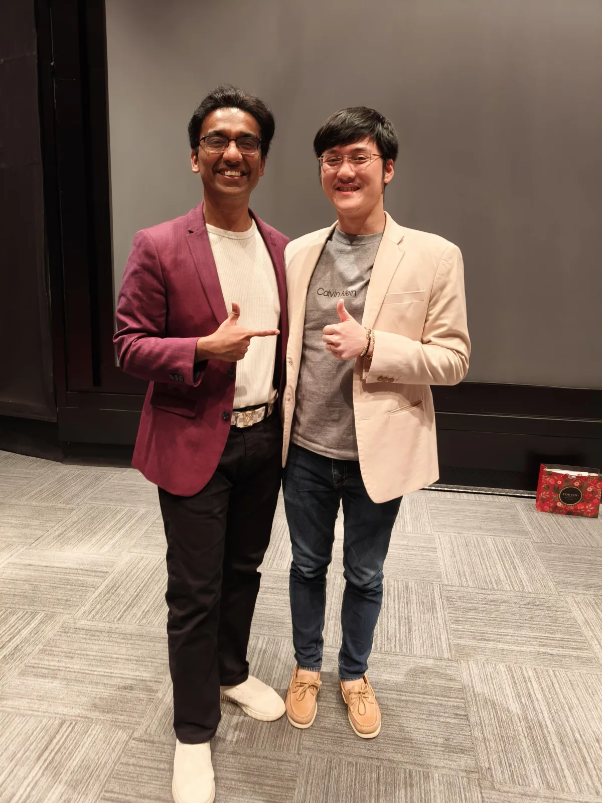 Alaric Ong with Kelvin Fong, CEO of Propnex
