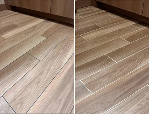 before and after tile and grout cleaning with sealer in Exton, PA