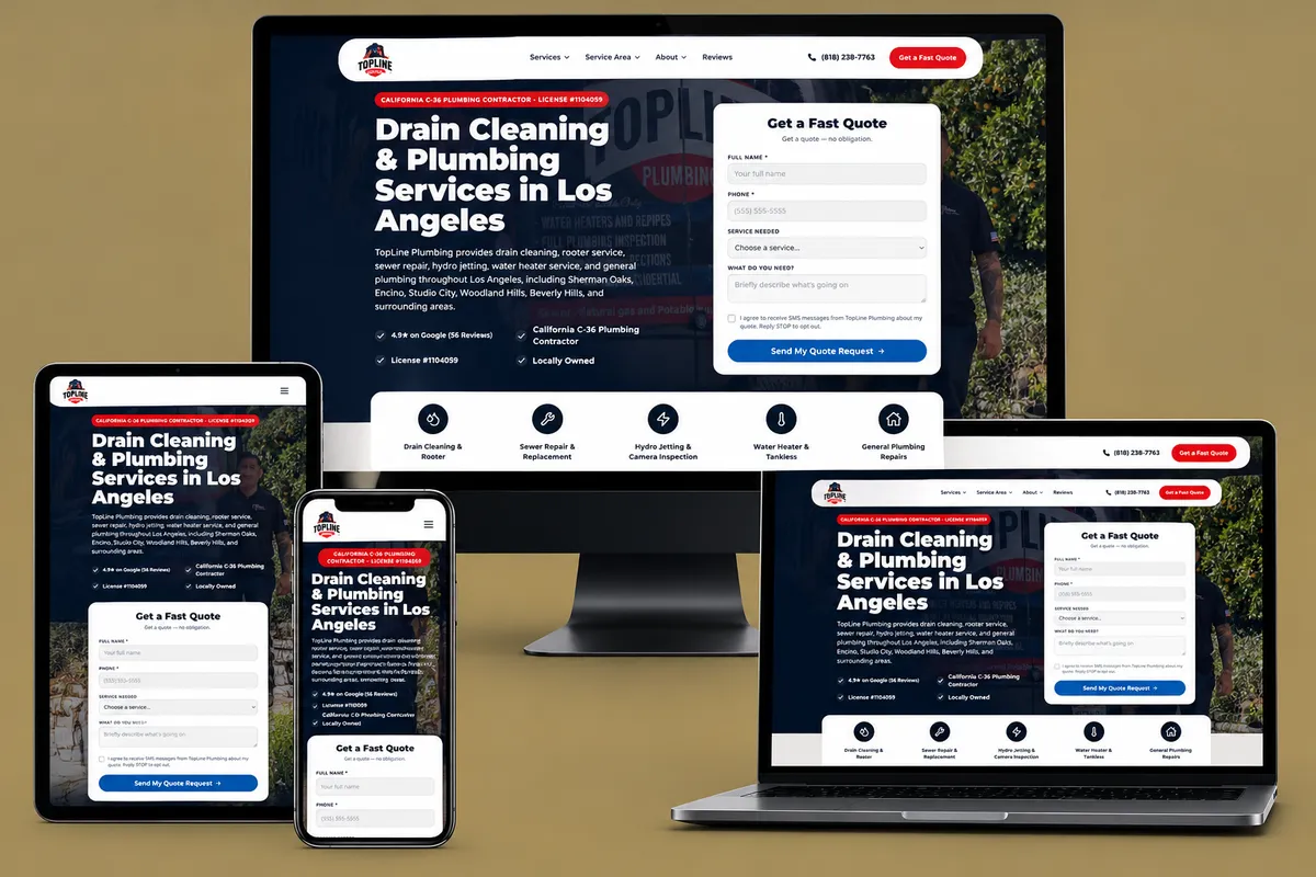 TopLine Plumbing project screenshot placeholder