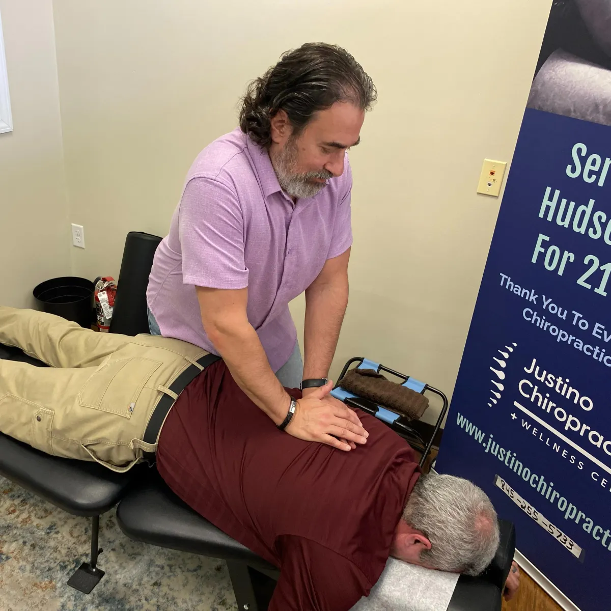 Chiropractor providing personalized chiropractic adjustment treatment to patient in New Paltz NY