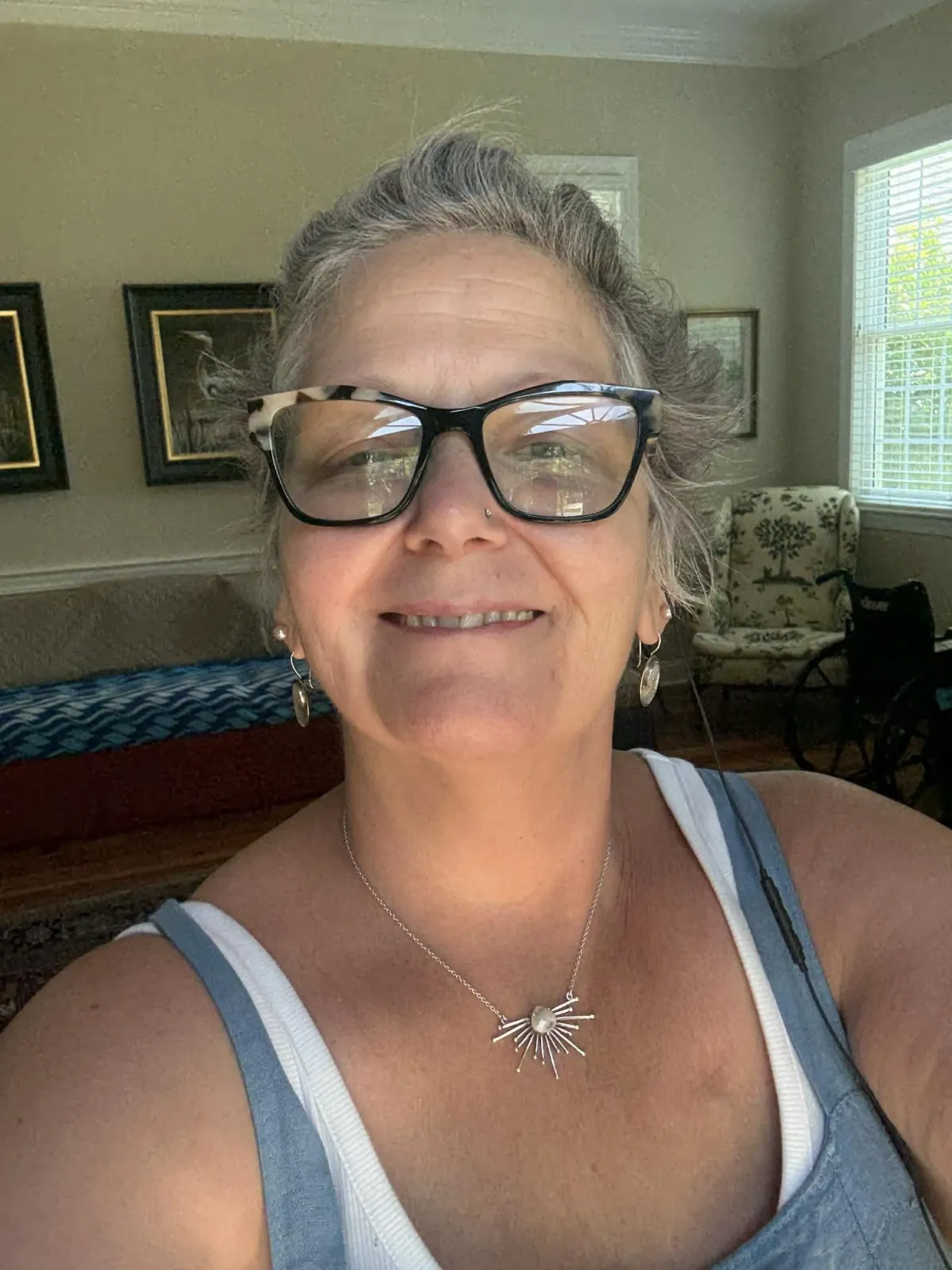 Heather in a calming healing space