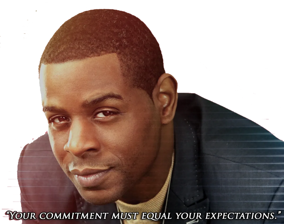 Poet Woods III - African-American male entrepreneur in modern industrial-tech attire