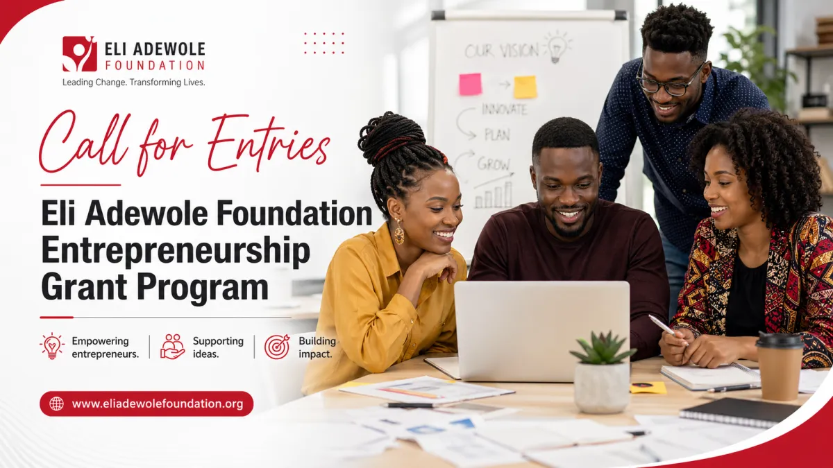 Eli Adewole Foundation Announces Call for Entries for the Entrepreneurship Grant Program