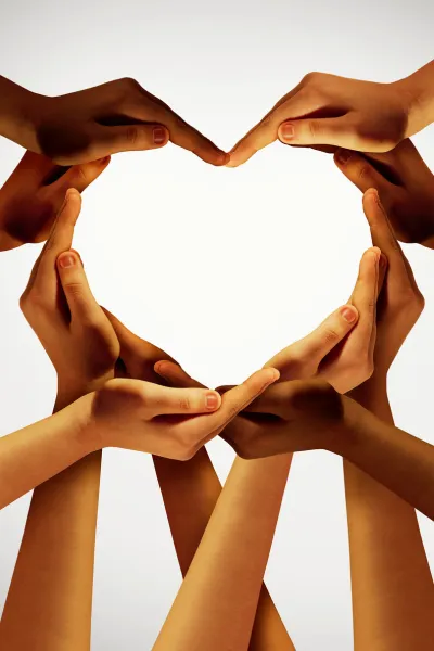 hands making hearts