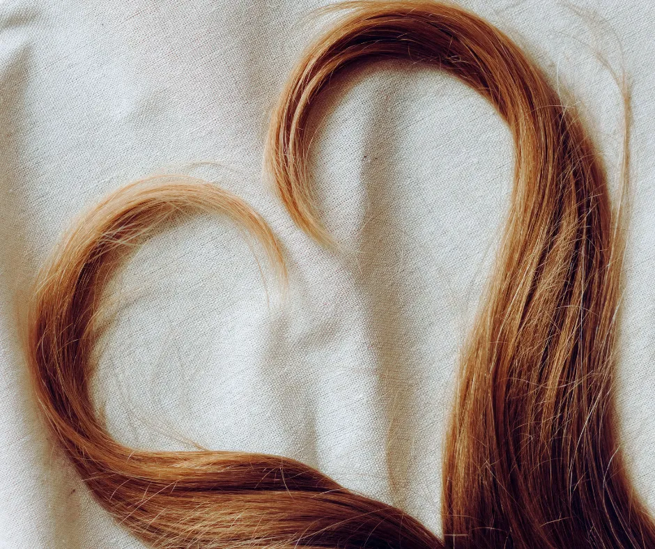 heart made out of hair