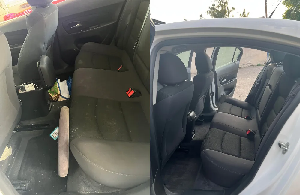 Before & after auto detailing Calgary