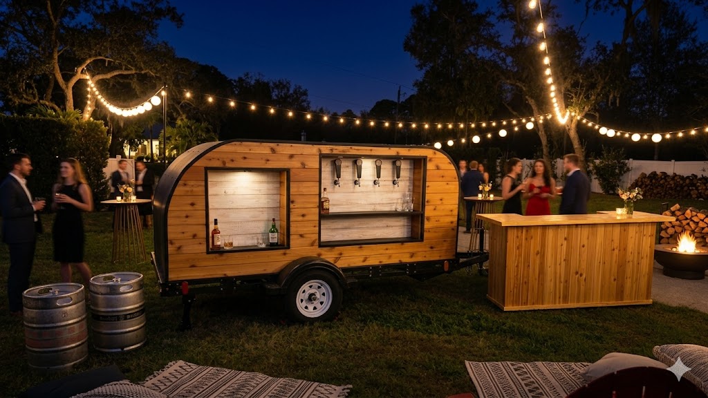 Corporate event with mobile bar