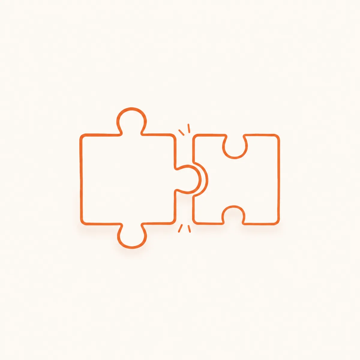 Puzzle pieces fitting