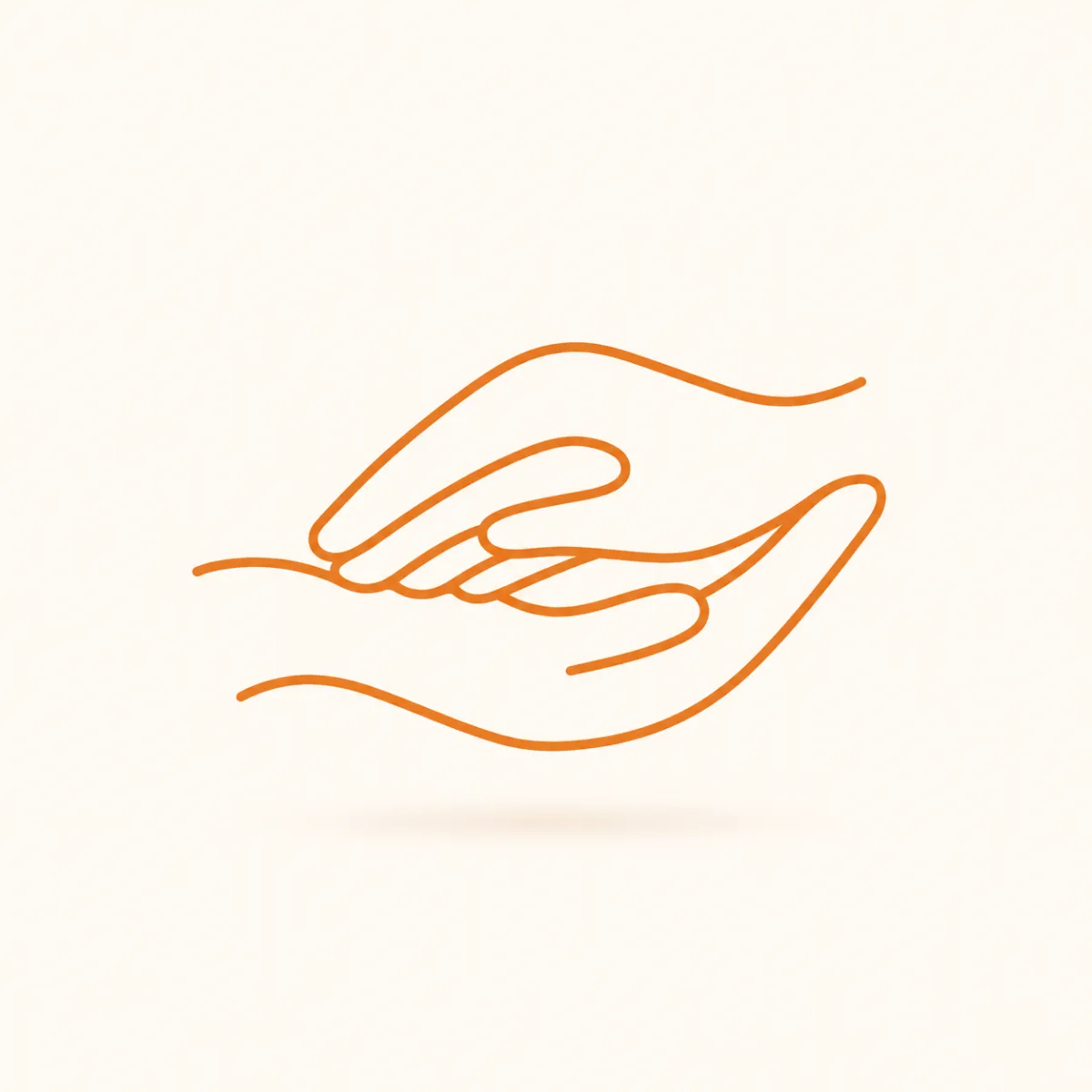 Two hands over on top of each other
