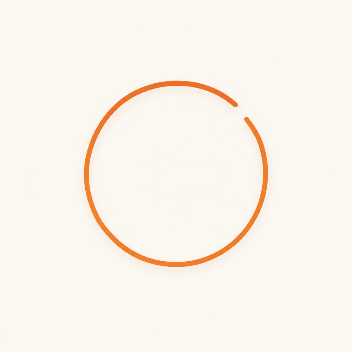 Round circle with a small opening
