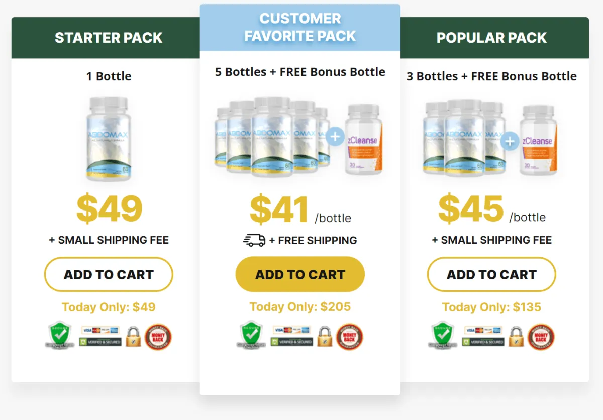 Abdomax pricing