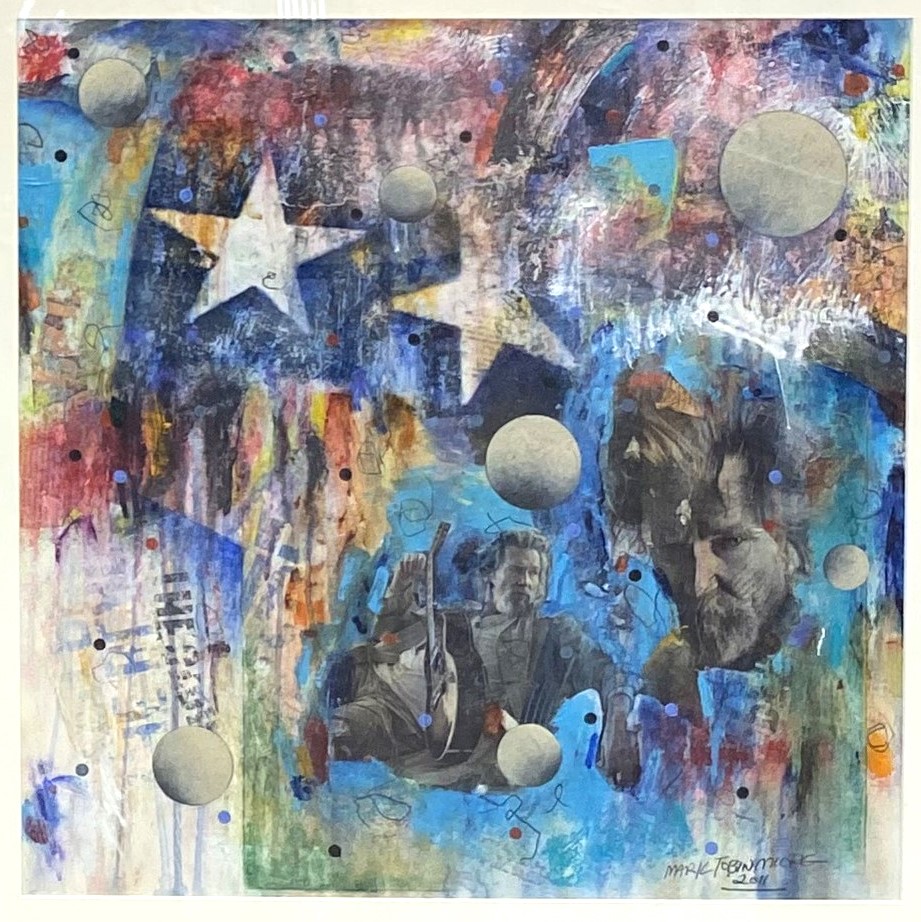 Mixed media collage by Guest Artist Mark Tobin Moore at Gallery Eleven in Charleston WV