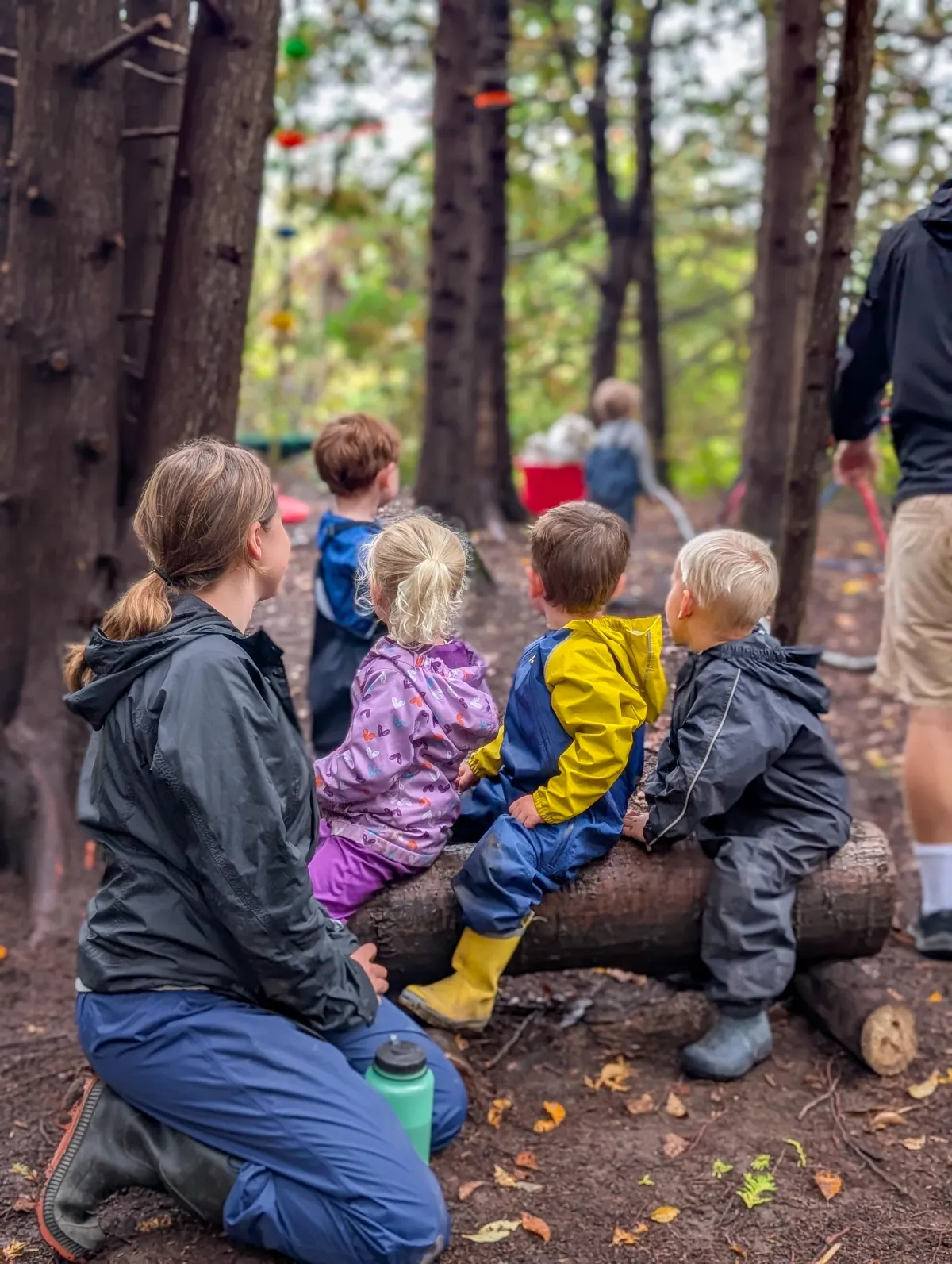 winter hike at forest school