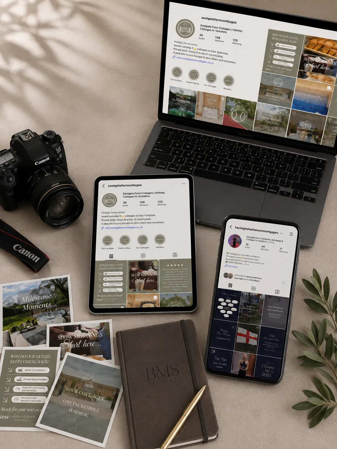 Social media content creation and BTS