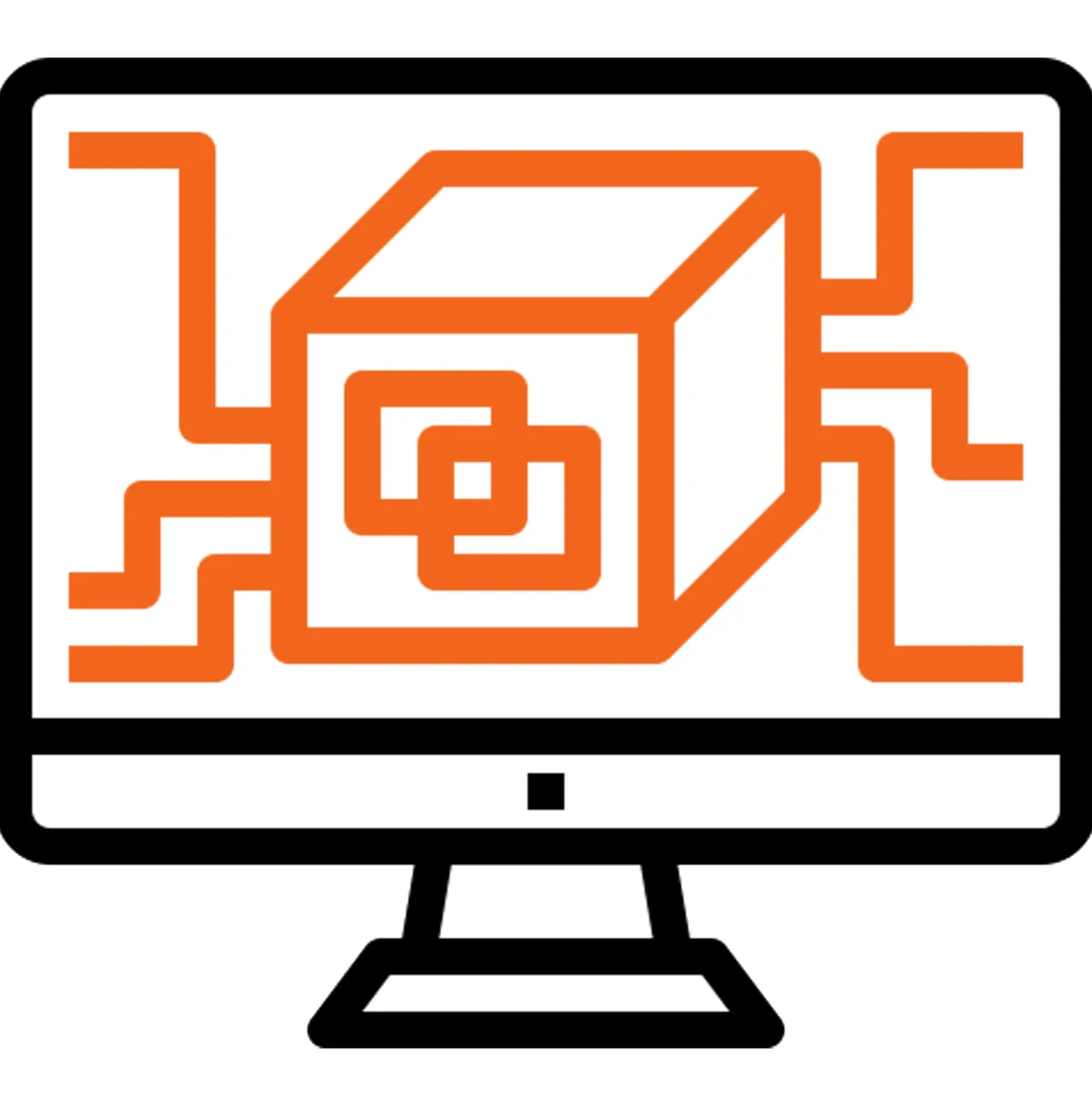 A white box sitting on top of a wooden table