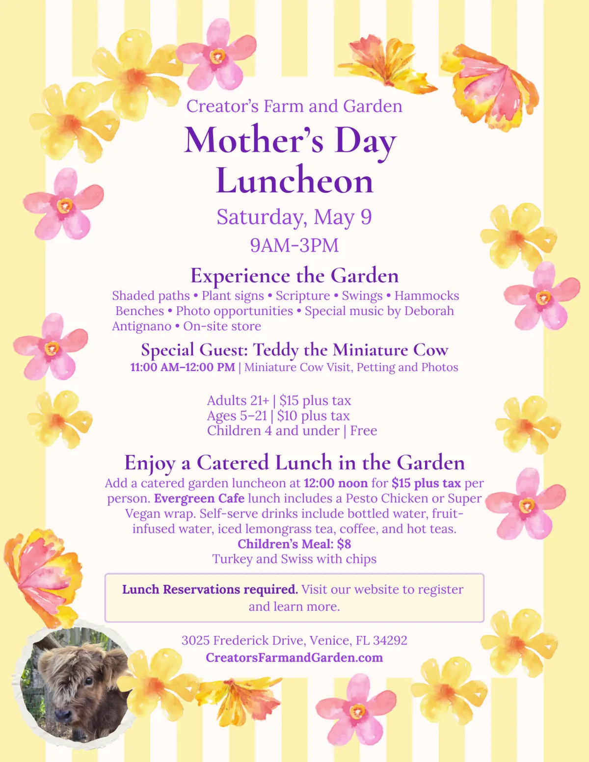 mothers day luncheon at creators farm and garden