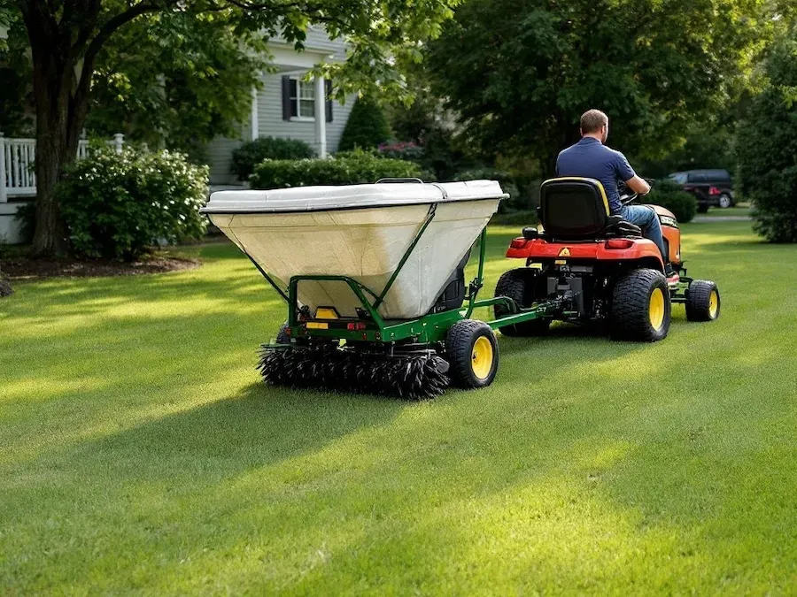 PWW Services professional spring cleanup service in Grande Prairie removing winter debris and preparing lawn for growing season