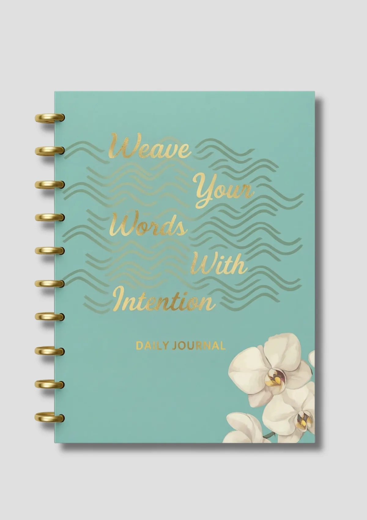 Gratitude & Goals Planner in soft nude with sun icon