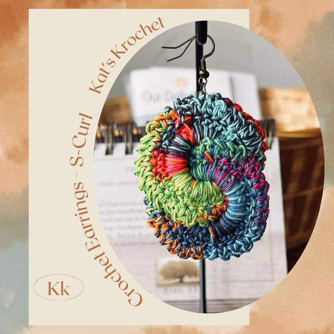 Crochet Earrings "Beaded S Lacey"