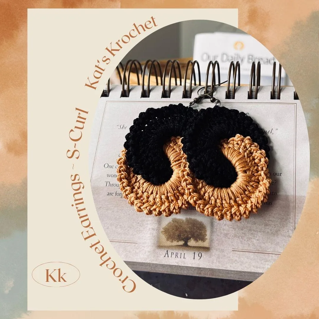 Crochet Earrings "Beaded S Lacey"