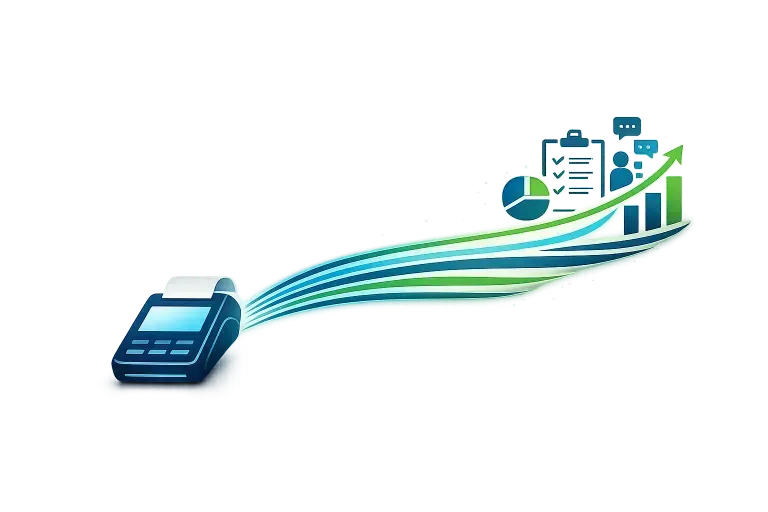 Estrutura de recebimento no cartão organizada pela TrincaPay