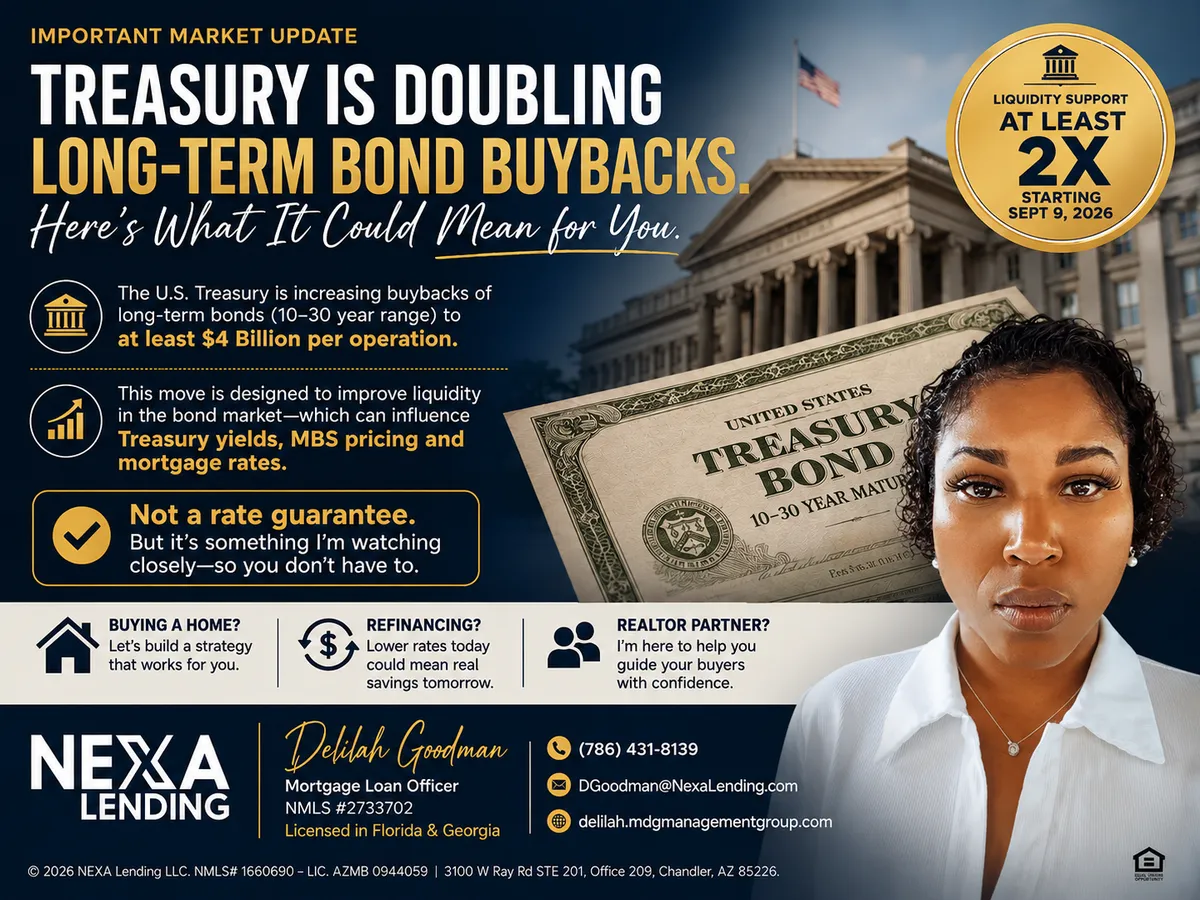 Treasury Is Doubling Long-Term Bond Buybacks — What Could This Mean for Mortgage Rates?