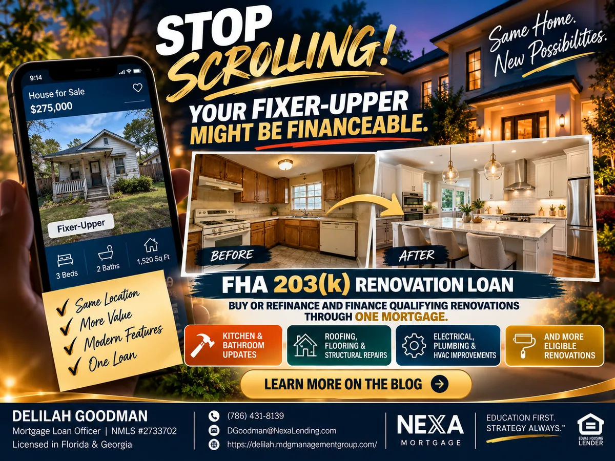 Before You Scroll Past That Fixer-Upper: How FHA 203(k) Financing Can Help You Purchase or Renovate a Home