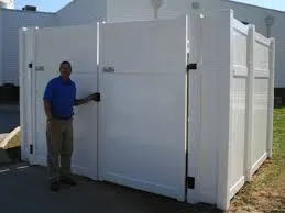 Wooden dumpster enclosure