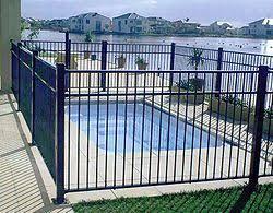 Ornamental aluminum pool enclosure fence