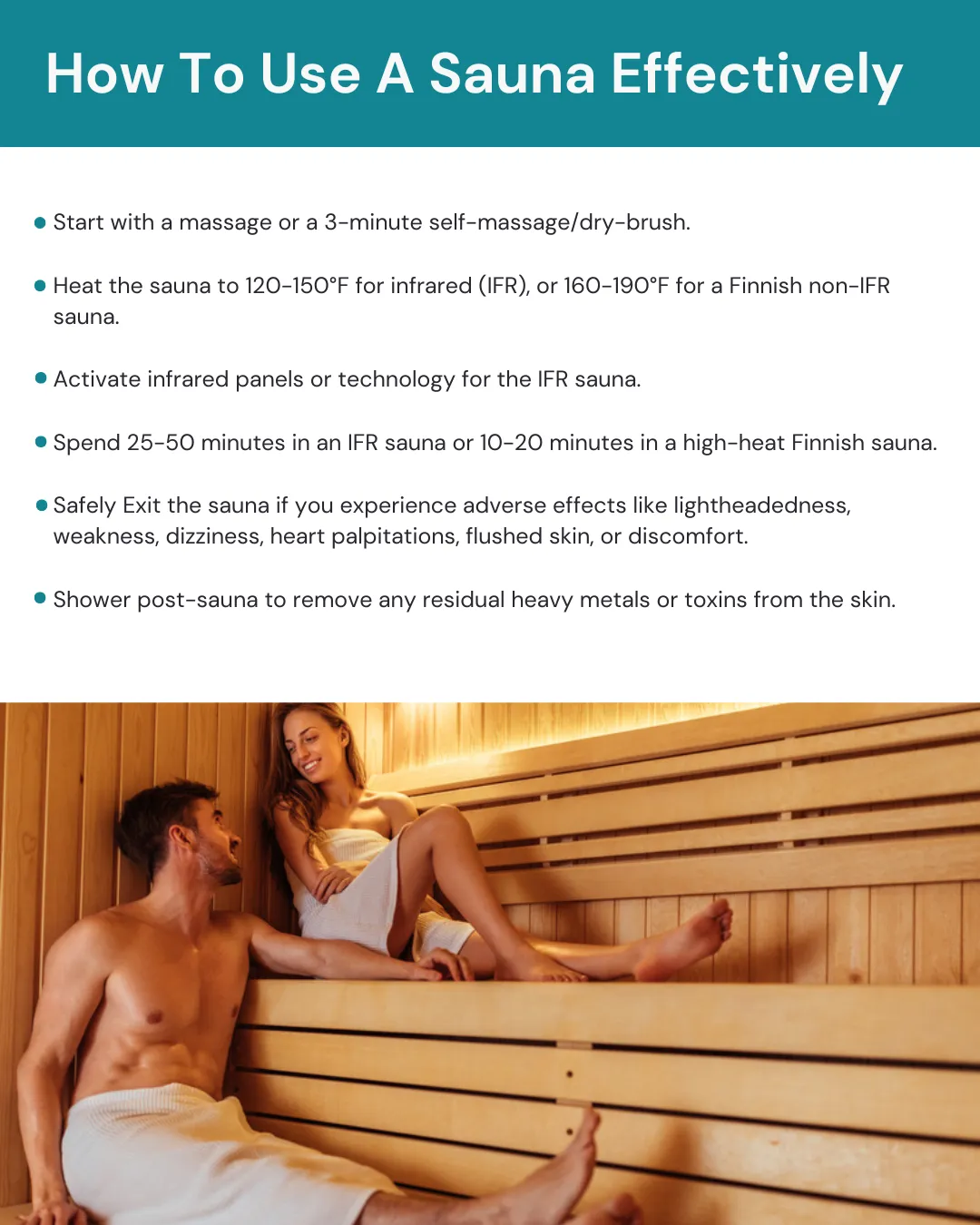 Two people inside a sauna relaxing and enjoying their session.