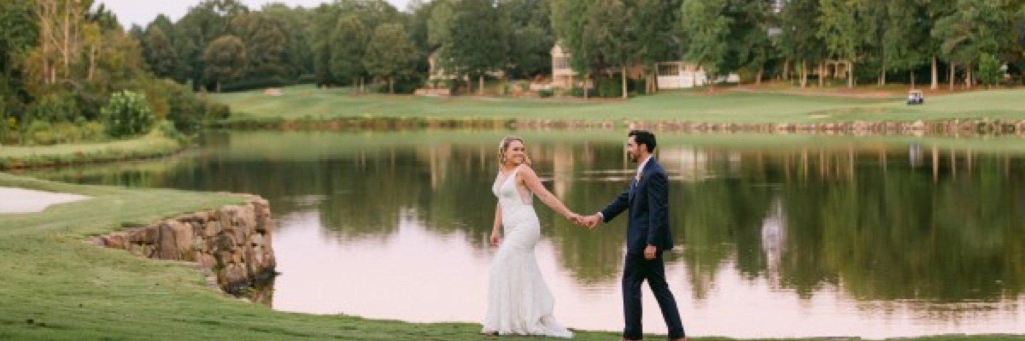 River Run couple by the lake
