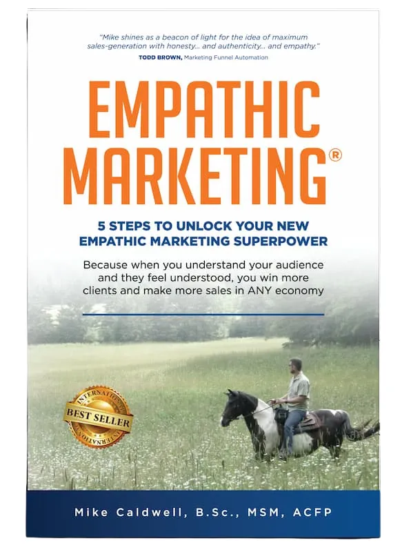 Cover of Empathic Marketing by Mike Caldwell, an Amazon best-selling marketing book