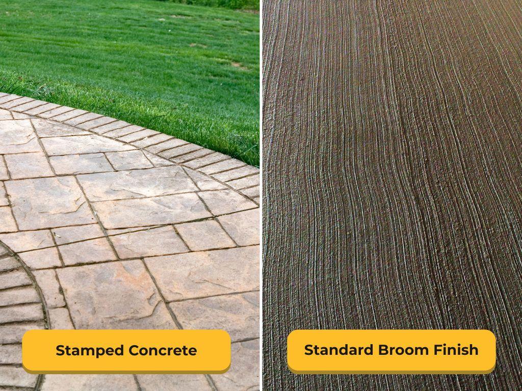 types of patio finishes