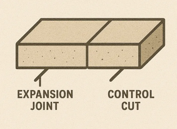 Expansion Joints and Control Cuts to Prevent Cracks