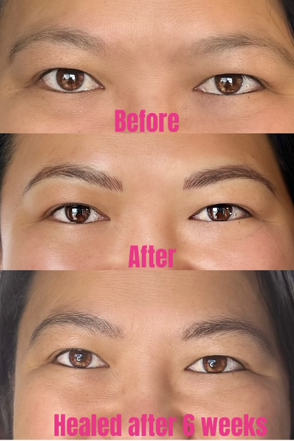 Angela in utah doing natural nano brow strokes